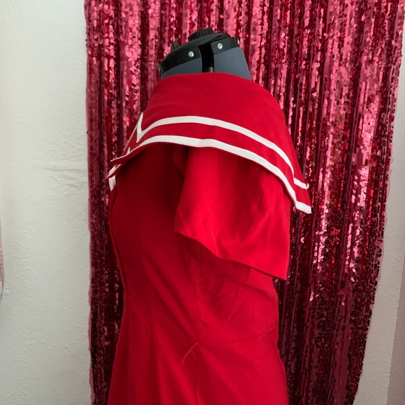 NWOT Tatyana Red Sailor Captain Pencil Dress - Picture 6 of 10